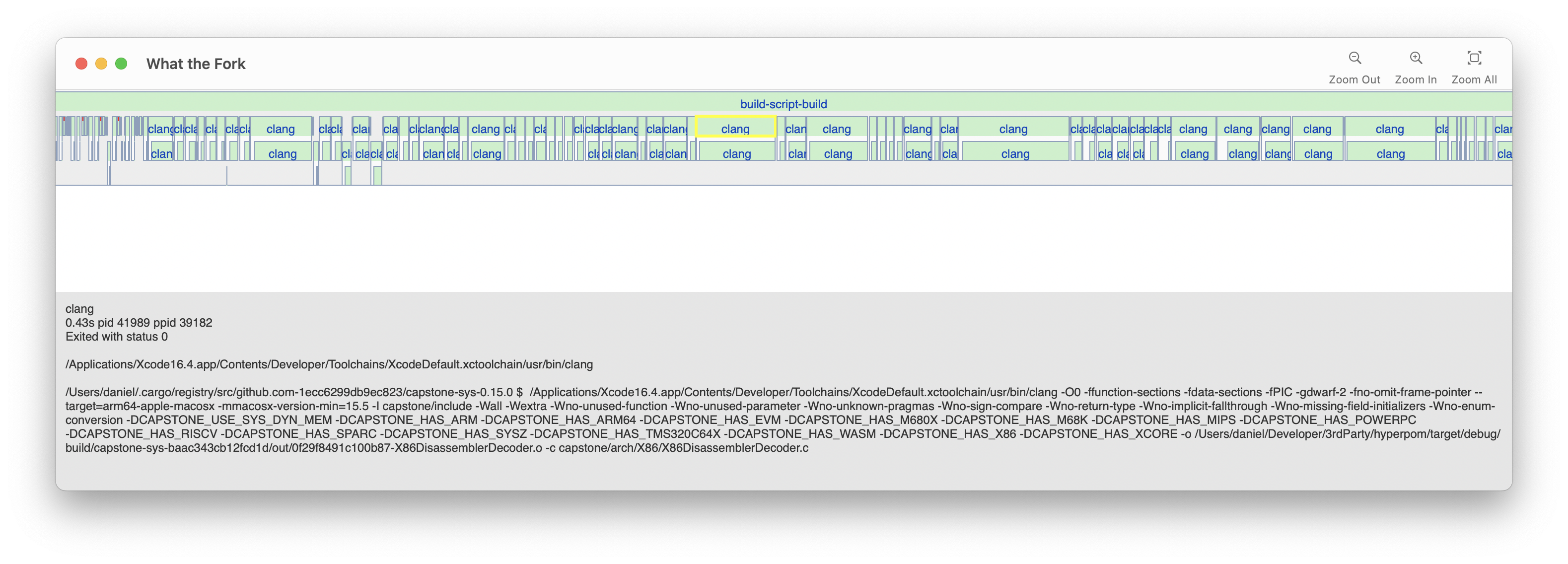 cargo compiling a dependency without any parallelism